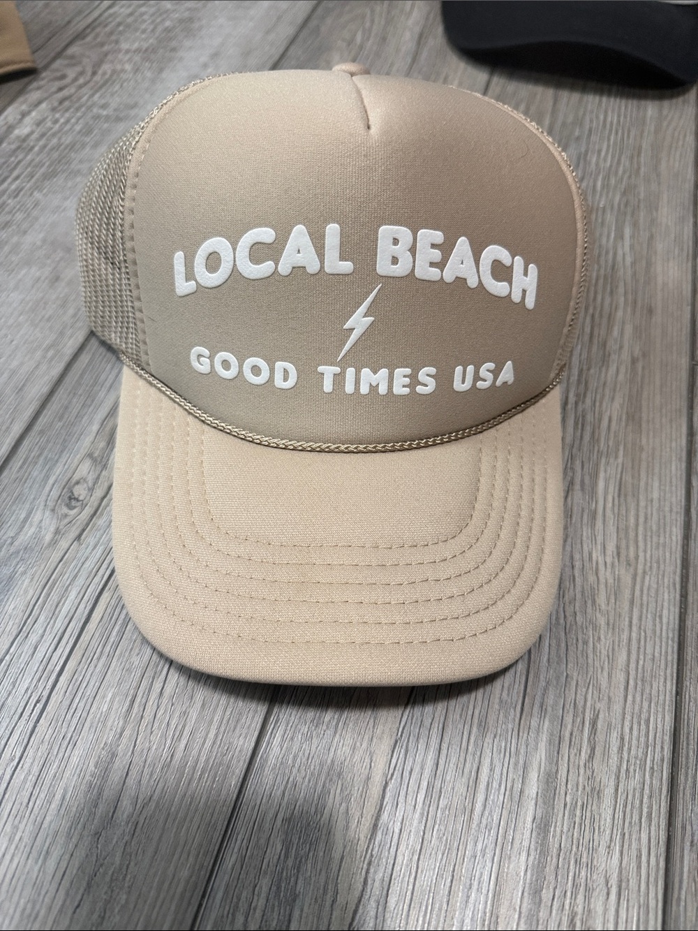 Good Times USA Beige Trucker Hat
